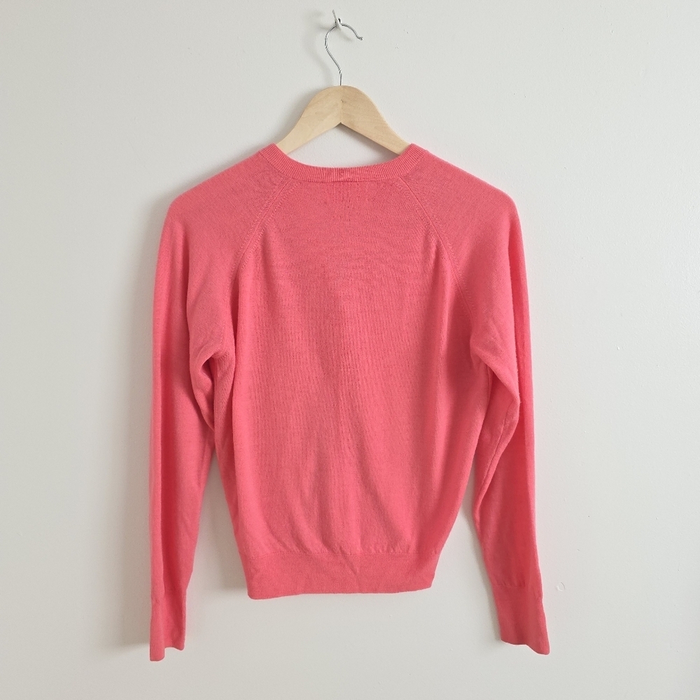 Vintage Wool Bubblegum Pink Button-Up Cardigan Sweater Size Small - Picture 3 of 7